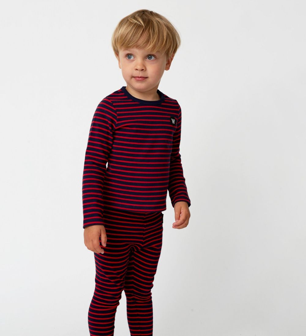 Wood Wood Leggings - Ira - Navy/Red Stripes