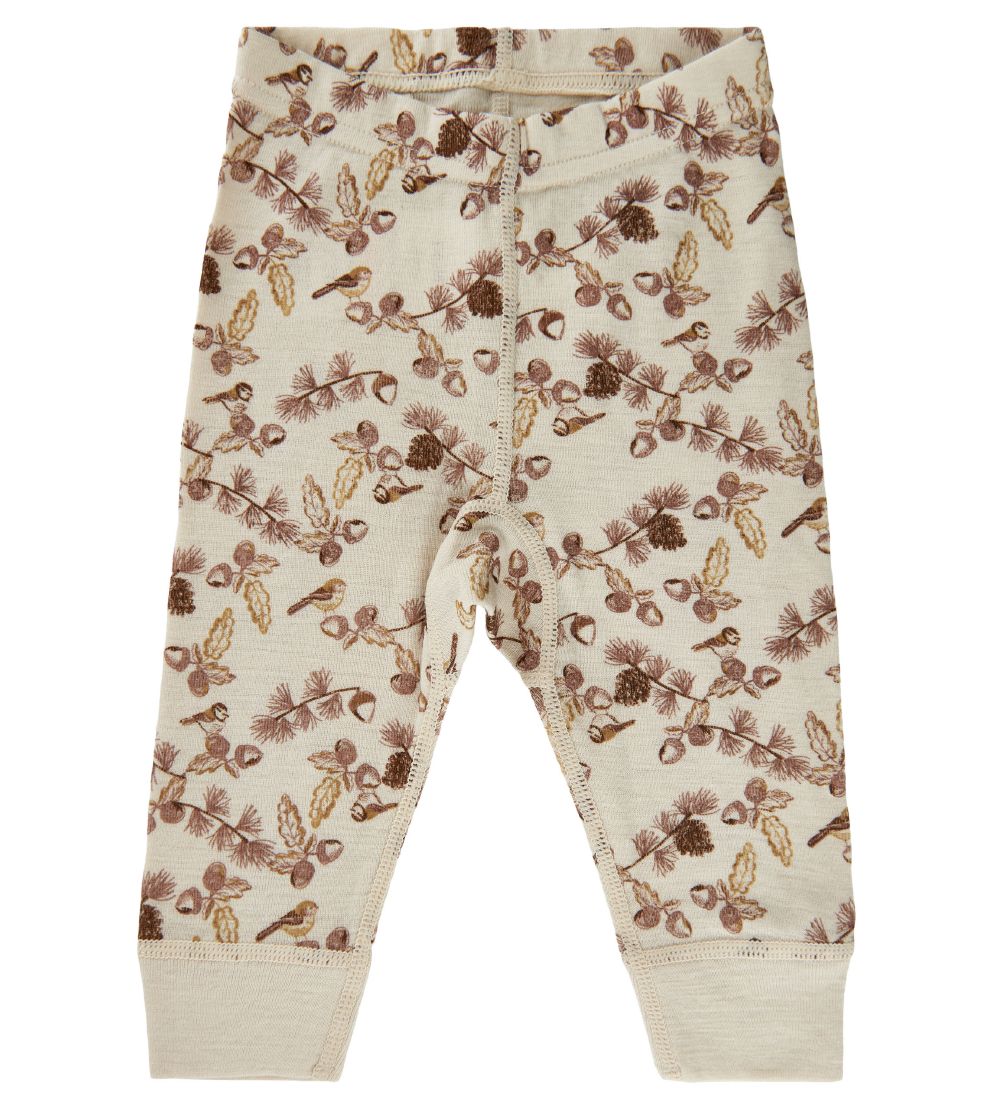 CeLaVi Leggings - Uld - Burlwood m. Print
