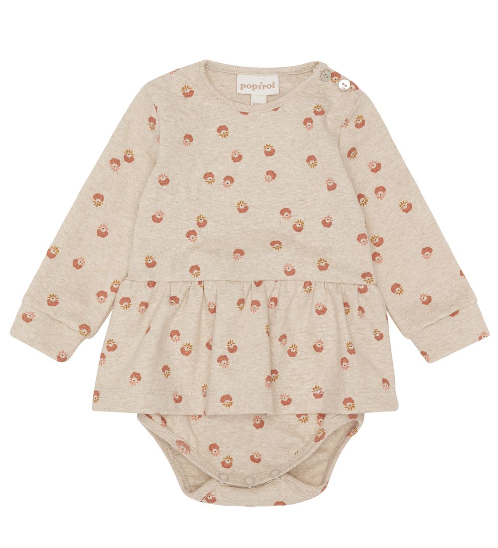 Popirol Kjolebody l/æ - Halli - Beige Melange