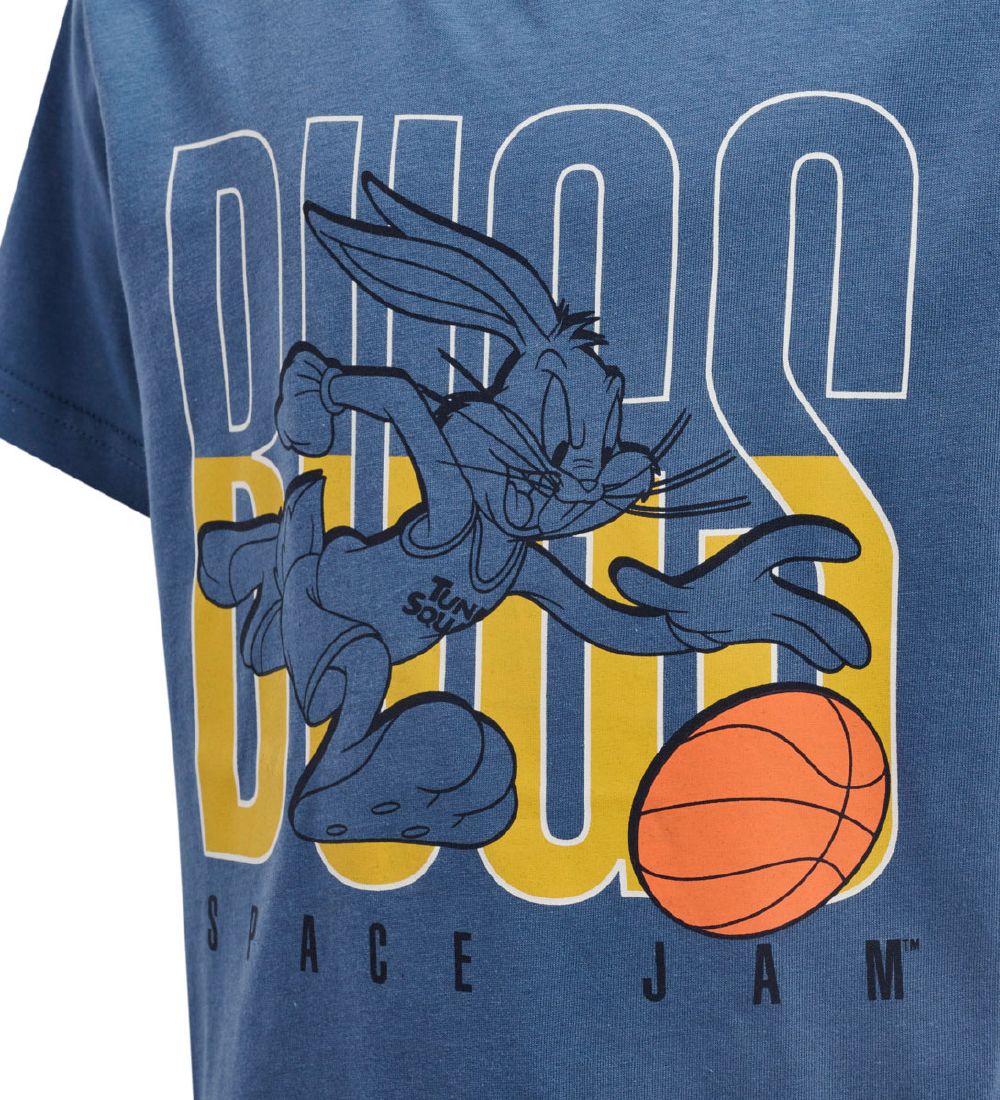 Hummel T-shirt - hmlSpace Jam Tres - Blue Horizon m. Print