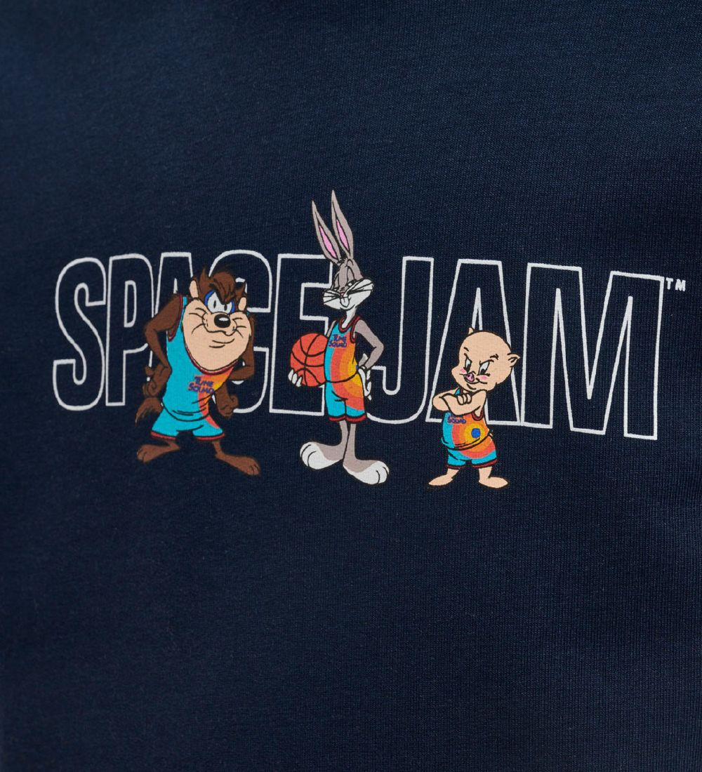 Hummel Hættetrøje - hmlSpace Jam Cuatro - Navy m. Print