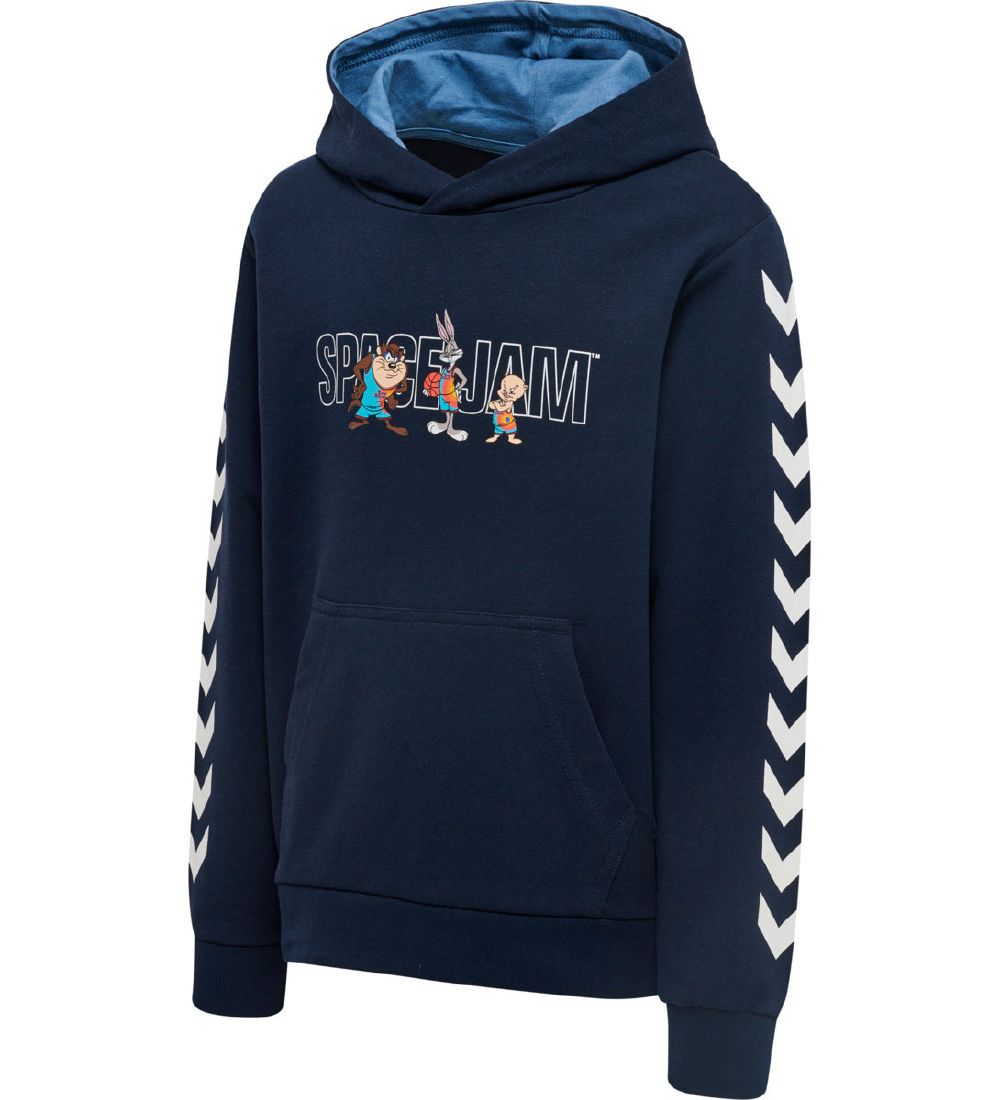 Hummel Hættetrøje - hmlSpace Jam Cuatro - Navy m. Print