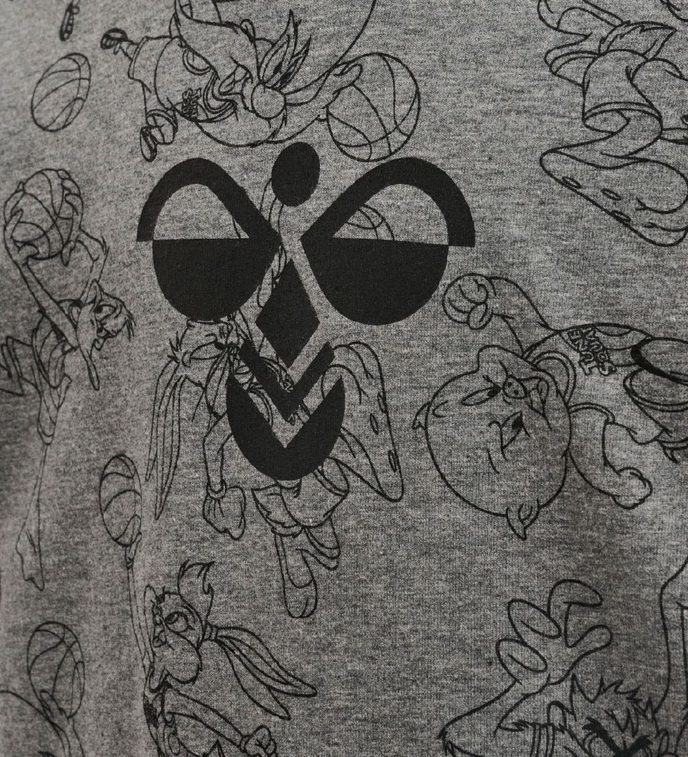 Hummel Hættetrøje - hmlSpace Jam Cuatro - Gråmeleret