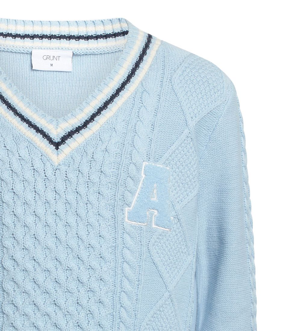 Grunt Bluse - Strik - Scarlett - Light Blue