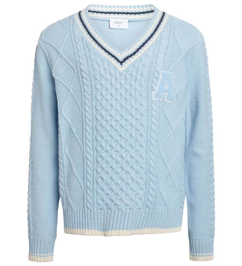 Grunt Bluse - Strik - Scarlett - Light Blue