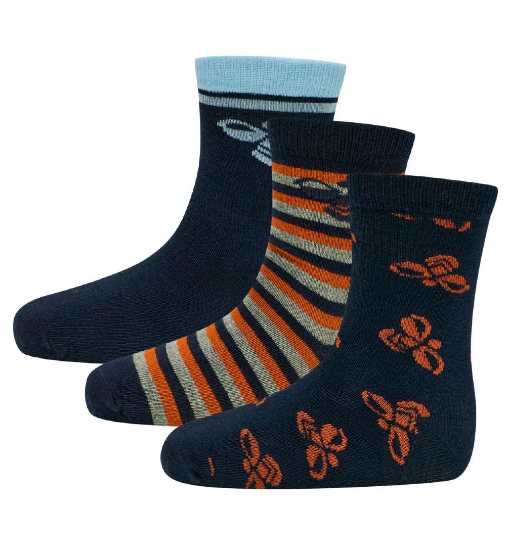 Hummel Strømper - 3-pak - HmlAlfie - Navy/Rusty Orange