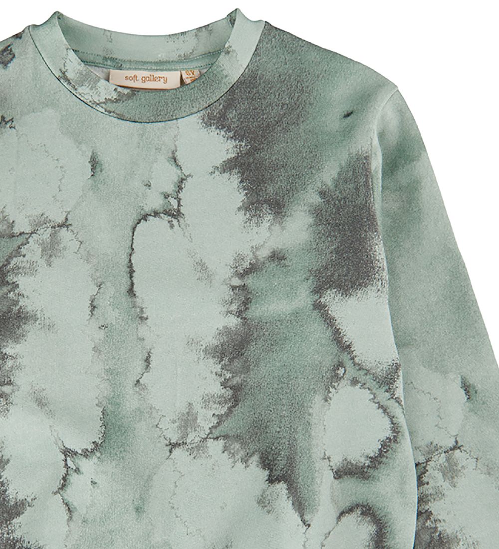 Soft Gallery Sweatshirt - SgIlmo Baptiste - Aop Cloudy Green