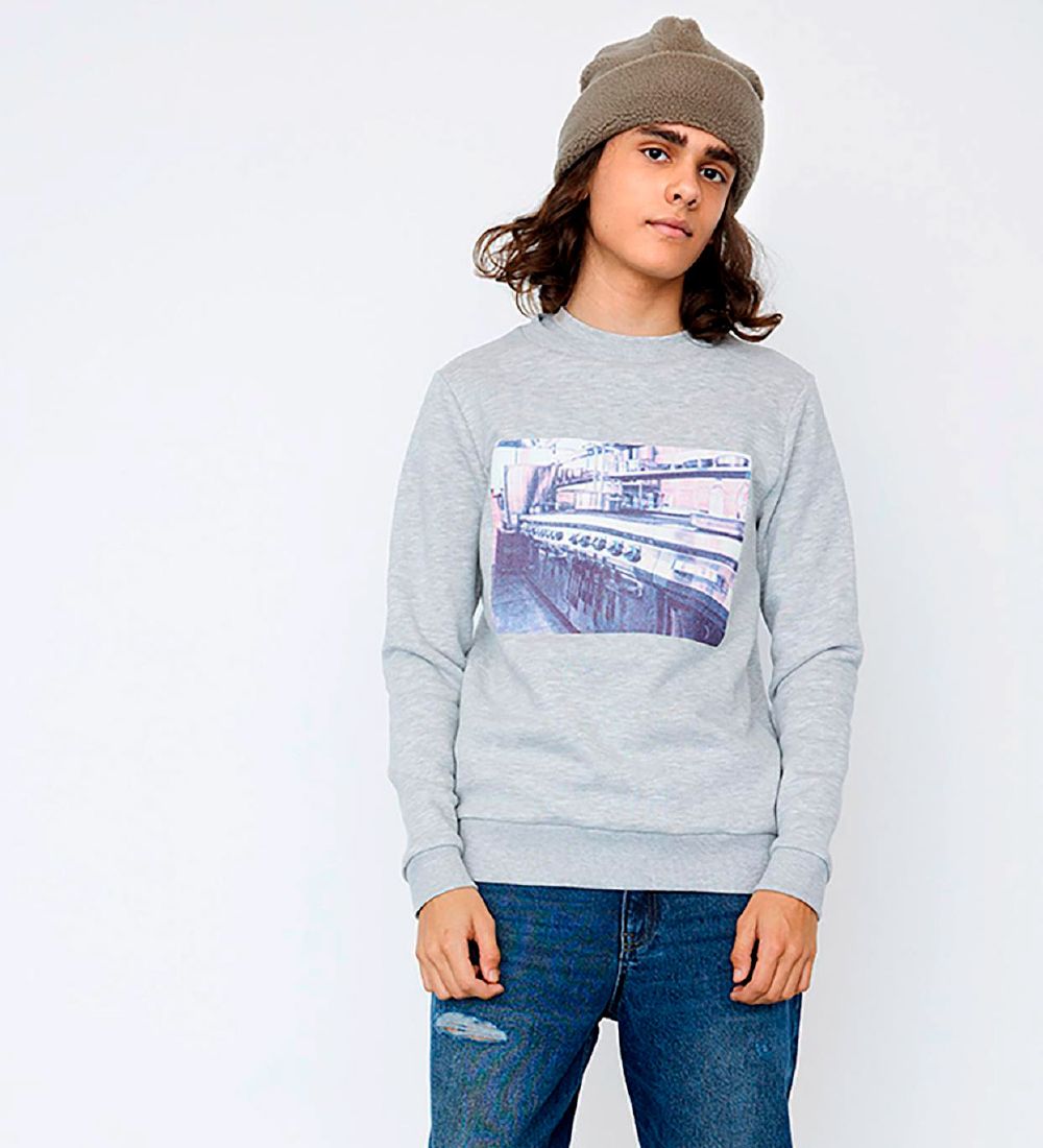 LMTD Sweatshirt - NlmRasmus - Light Grey Melange