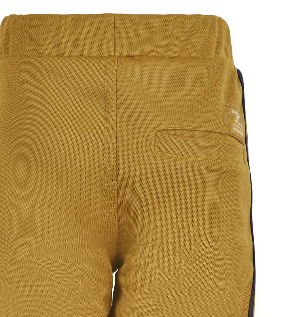 Minymo Bukser - Mustard Gold m. Navy