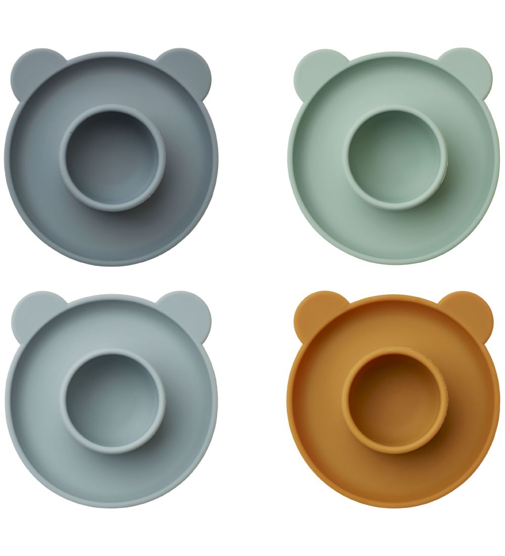 Liewood Æggebægre - Silikone - Janus - 4-pak - Mr Bear Blue Mult
