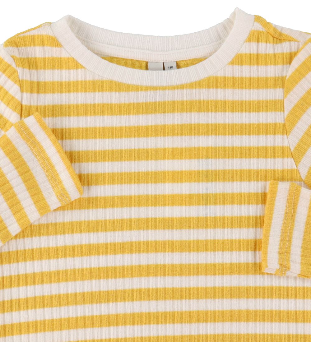 Pieces Kids Bluse - Rib - Noos - LpElly - Pale Banana/BRIGHT W
