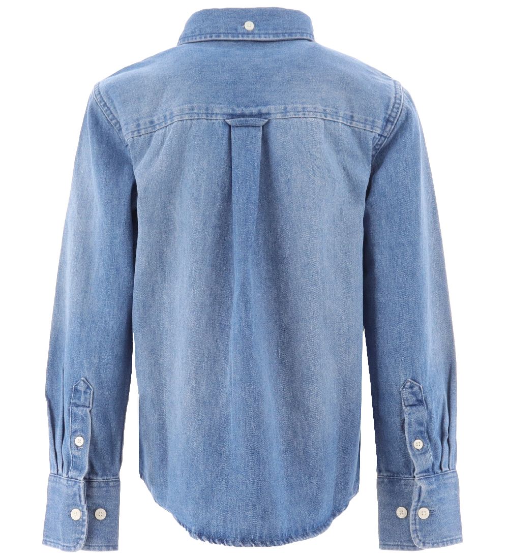 GANT Denimskjorte - Indigo Retro Shield - Mid Blue