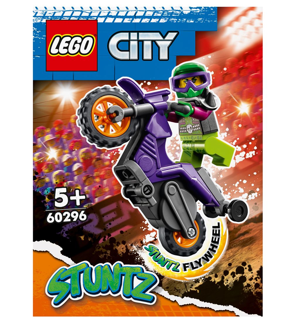 LEGO City Stuntz - Wheelie-stuntmotorcykel 60296 - 14 Dele