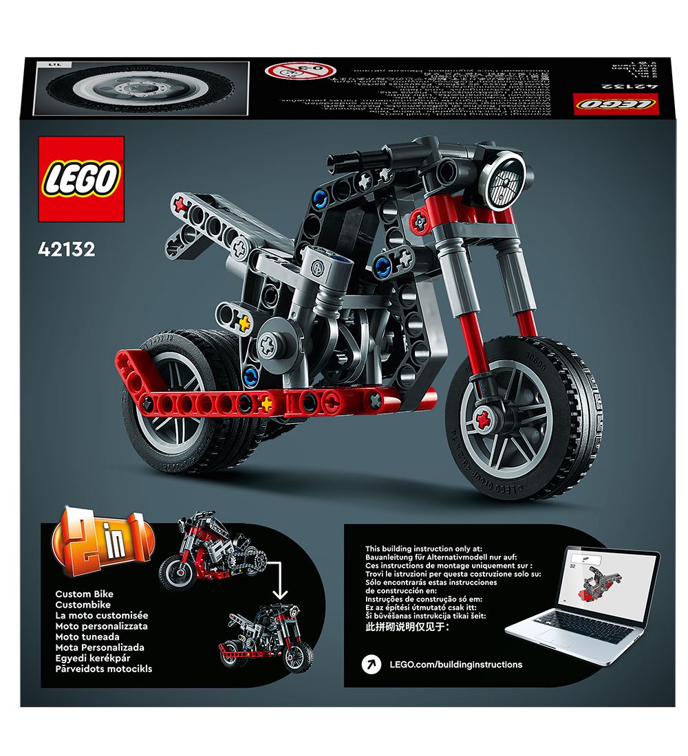 LEGO Technic - Motorcykel 42132 - 2-i-1 - 163 Dele