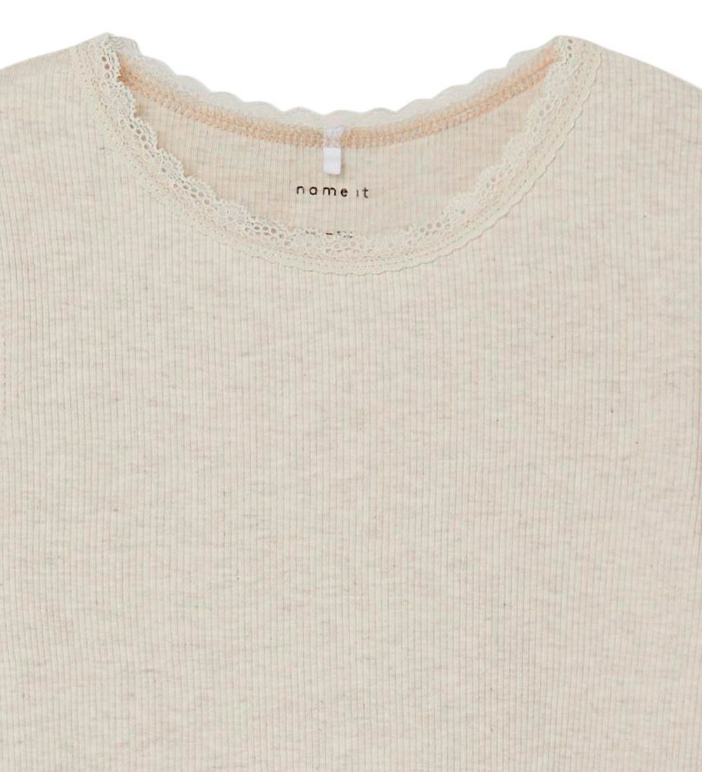 Name It T-shirt - Rib - Noos - NkfKab - Peyote Melange