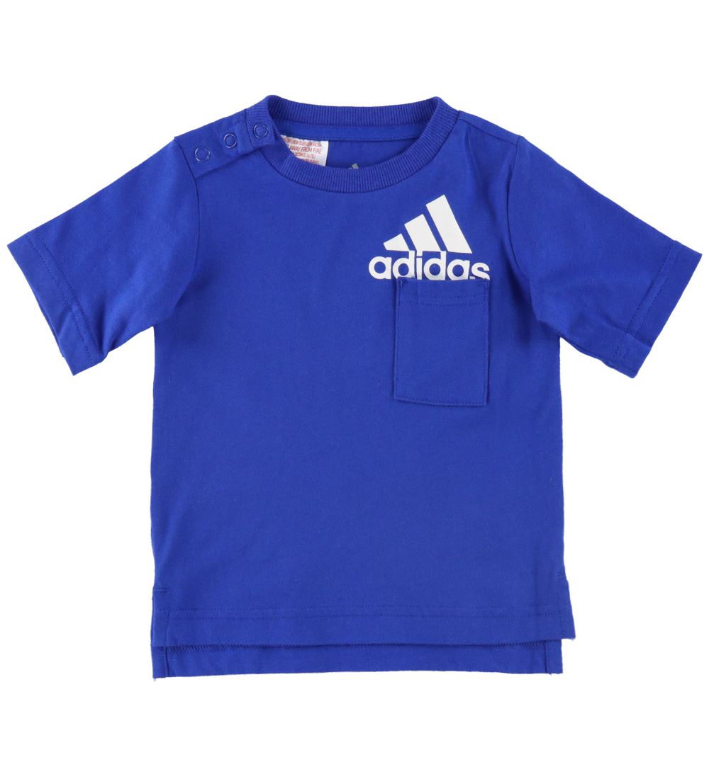 adidas Performance Sæt - T-shirt/Shorts - Royal Blue/Hvid