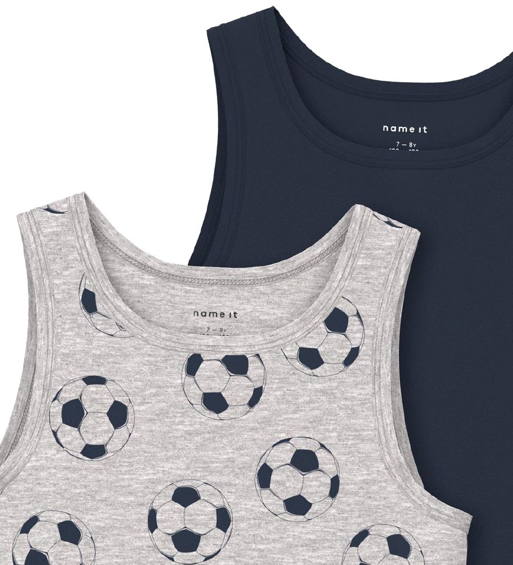 Name It Undertrøje - Noos - NkmTank - 2-pak - Grey Melange