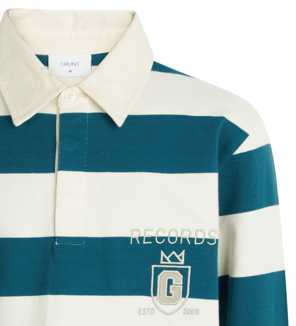 Grunt Sweatshirt - Ezra - Mørkegrøn/Hvidstribet