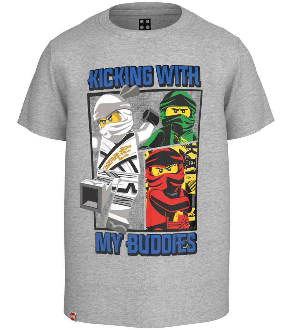 LEGO Ninjago T-shirt - Grmeleret m. Print