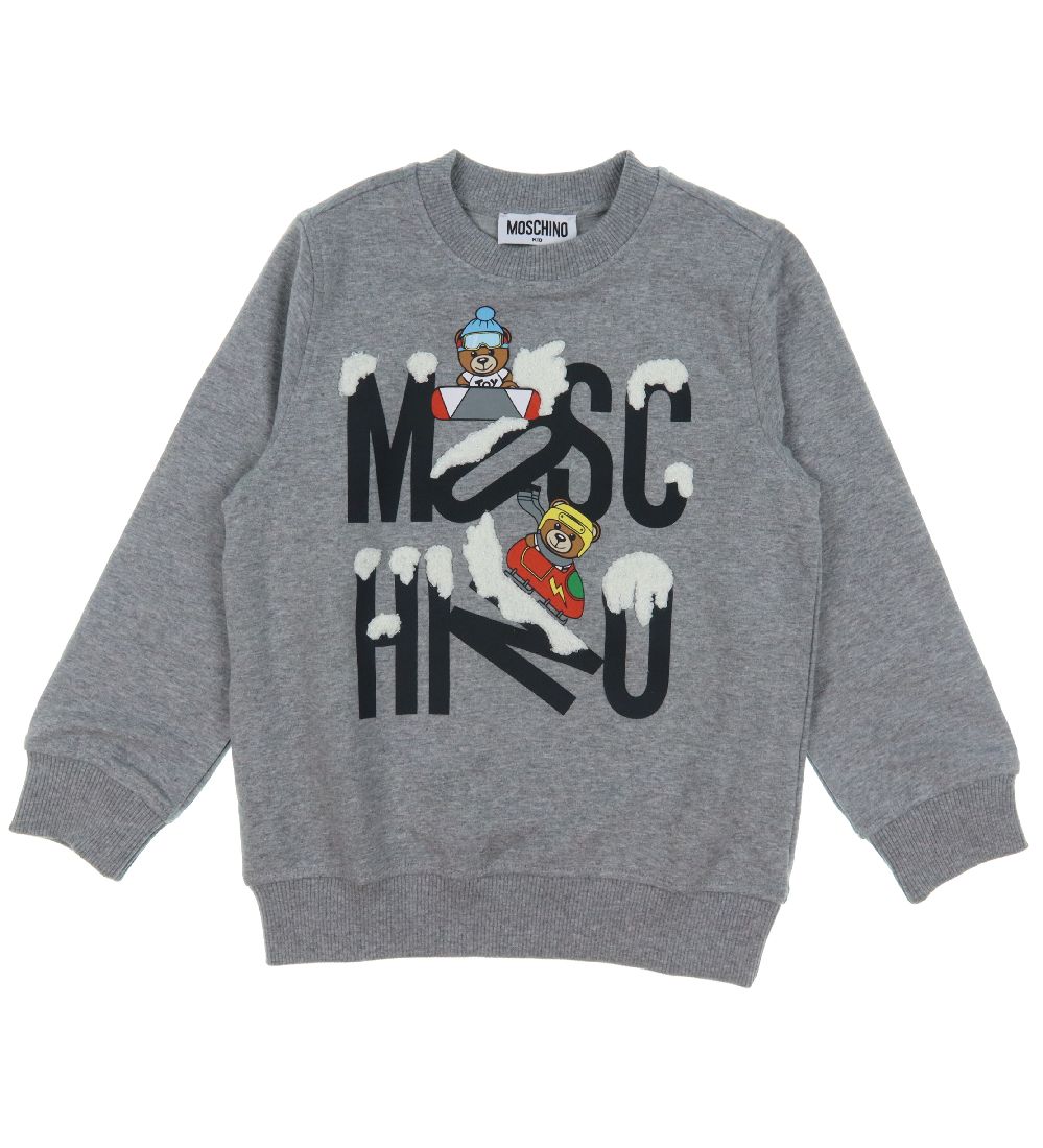 Moschino Sweatshirt - Gråmeleret m. Print