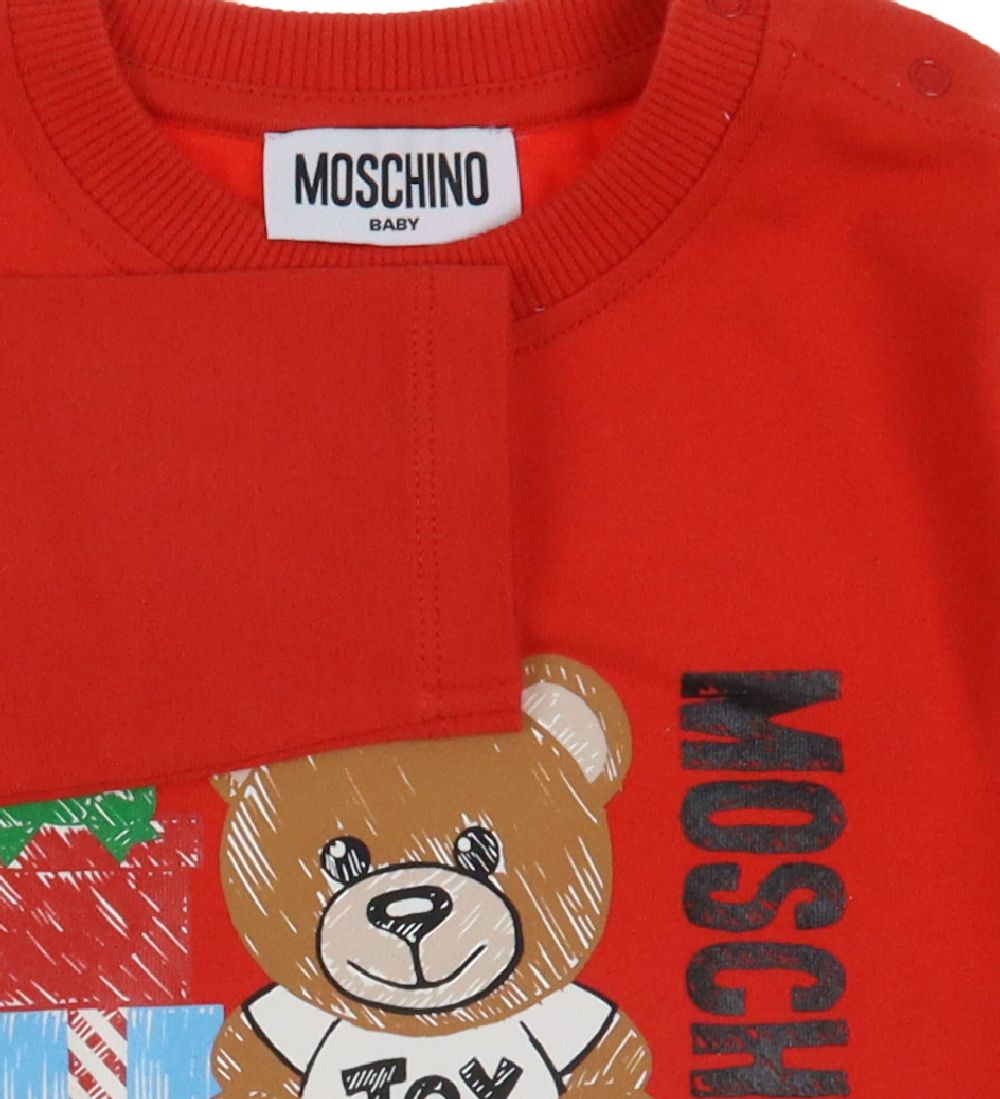 Moschino Bukser/Bluse - Poppy Red/Gråmeleret m. Print