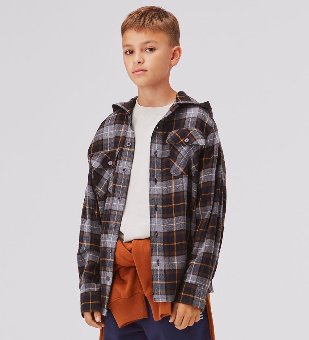 Molo Skjorte - Rizz - Grey Brown Check