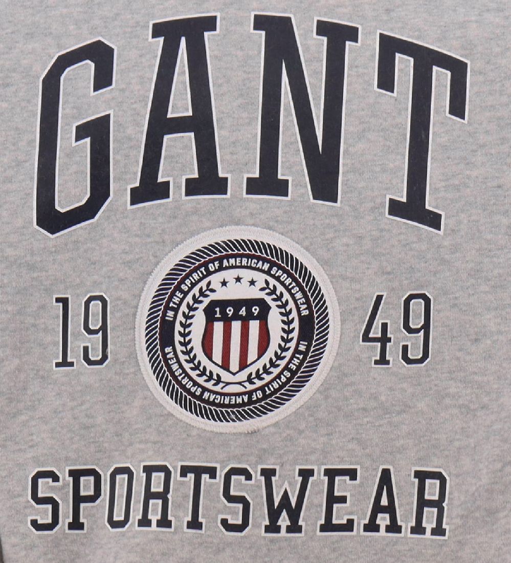 GANT Hættetrøje - Light Grey Melange