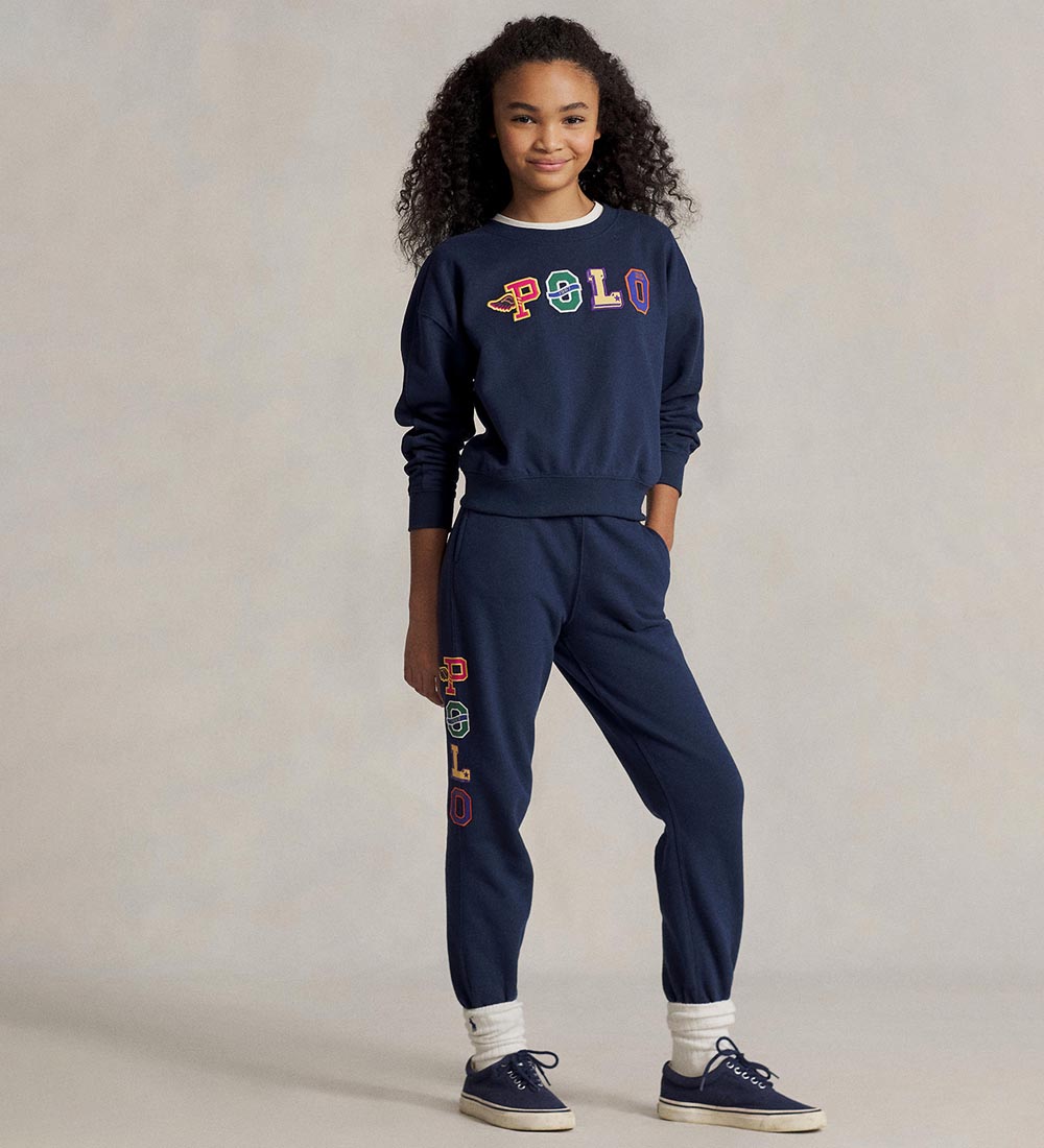 Polo Ralph Lauren Sweatshirt - Navy m. Tekst
