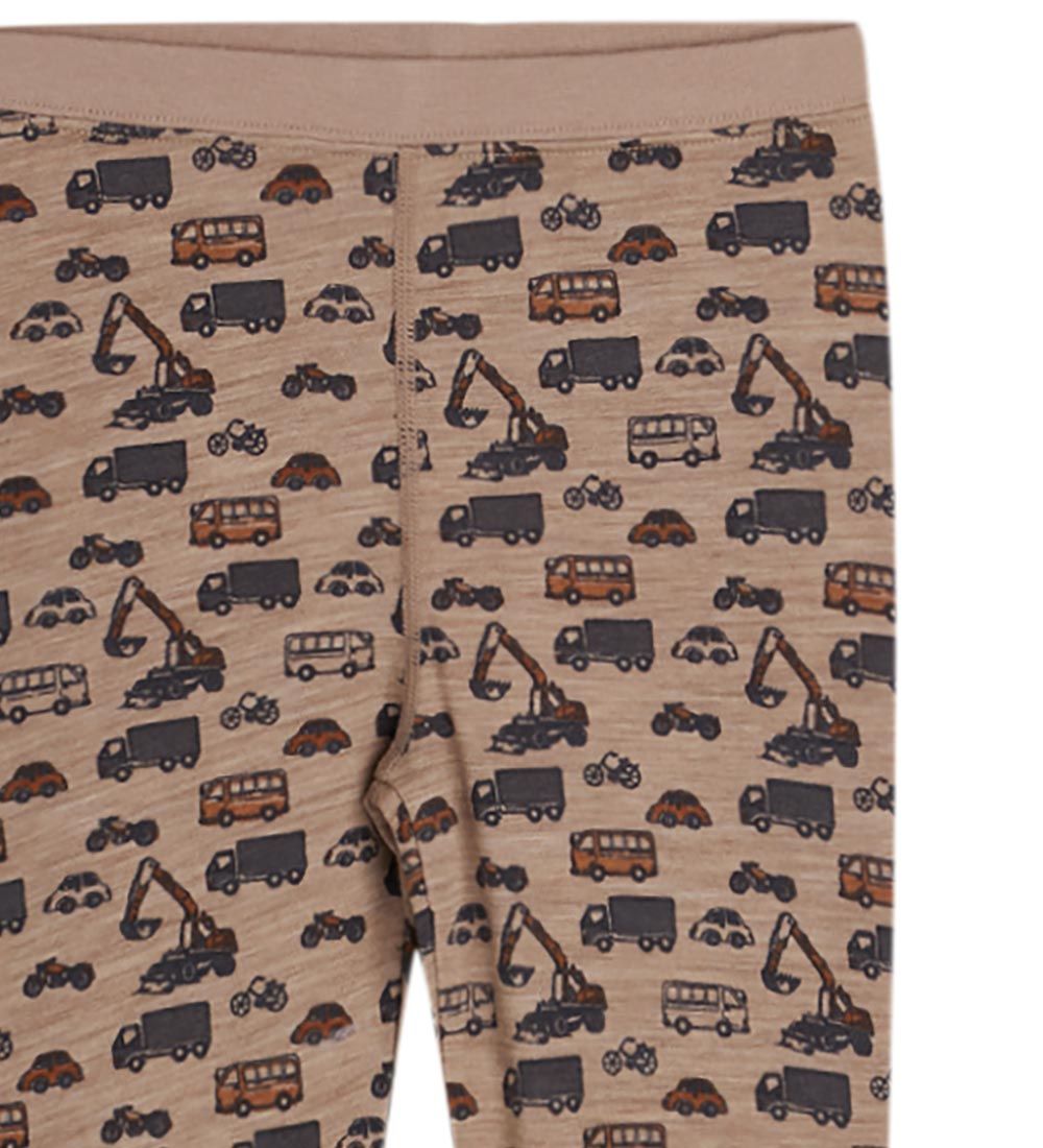 Hust and Claire Leggings - Laso - Uld/Bambus - Biscuit Melange
