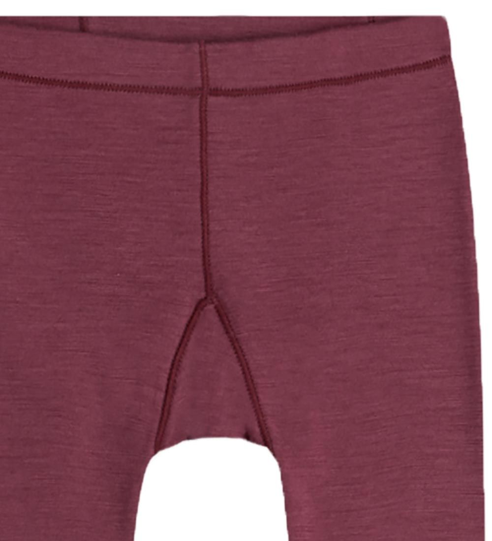 Hust and Claire Leggings - Lotta - Uld - Purple Fig m. Flæser