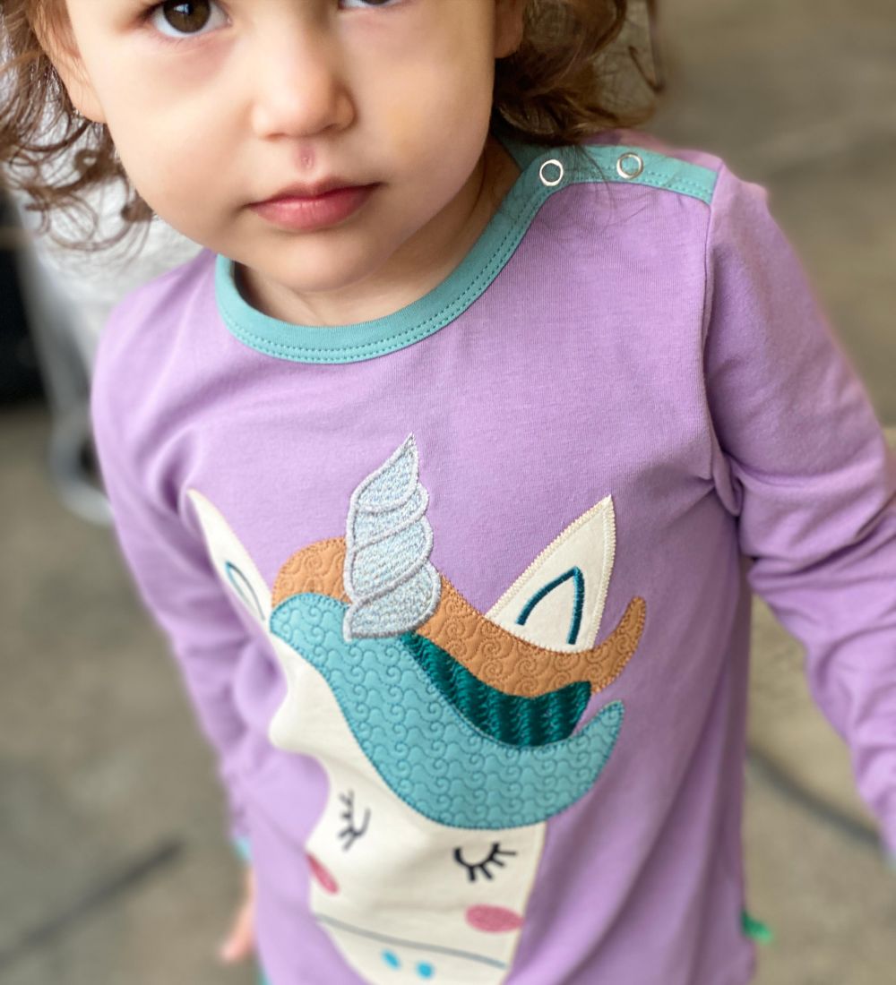 Freds World Bluse - Hello Unicorn - Orchid m. Enhjrning