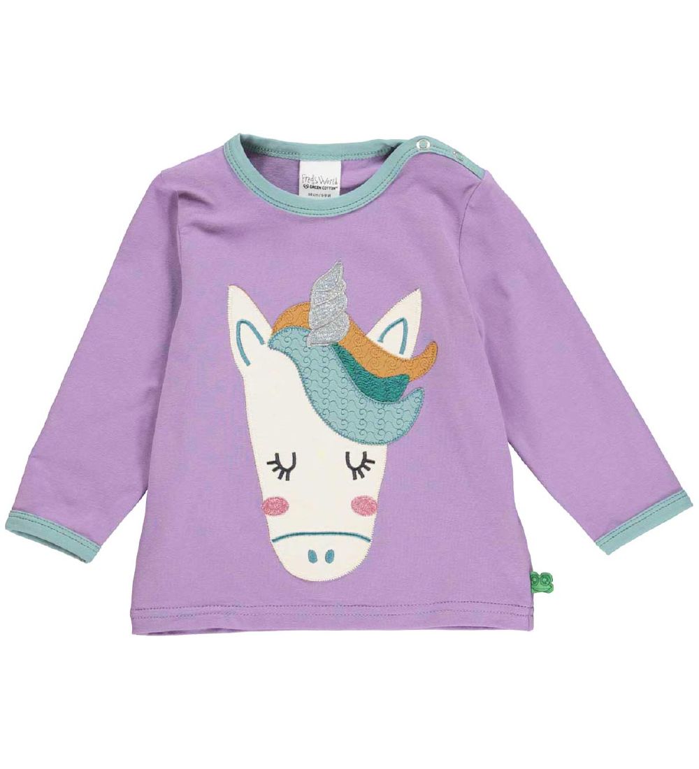Freds World Bluse - Hello Unicorn - Orchid m. Enhjrning