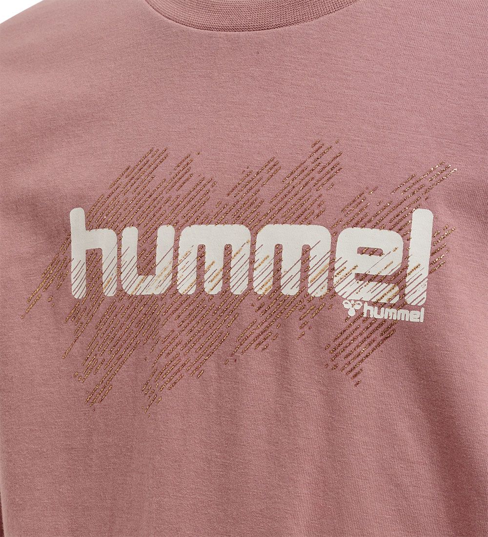 Hummel Bluse - hmlAsta - Wood Rose m. Hvid