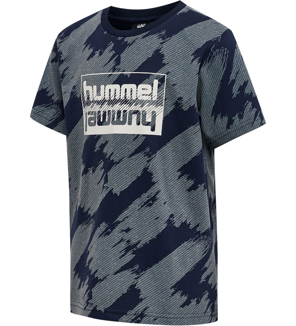 Hummel T-shirt - hmlZion - Black Iris/Stvet Bl