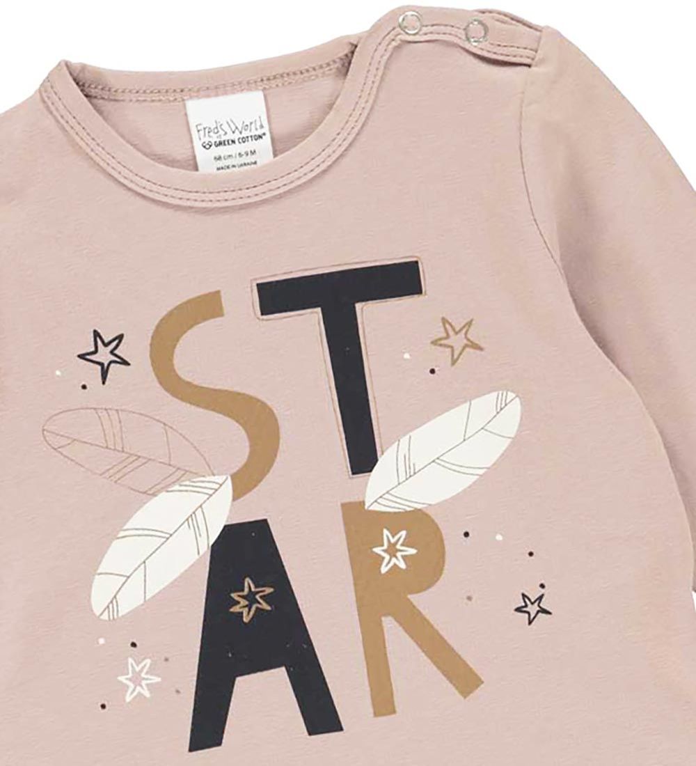 Freds World Bluse - Star - Rose Wood m. Print