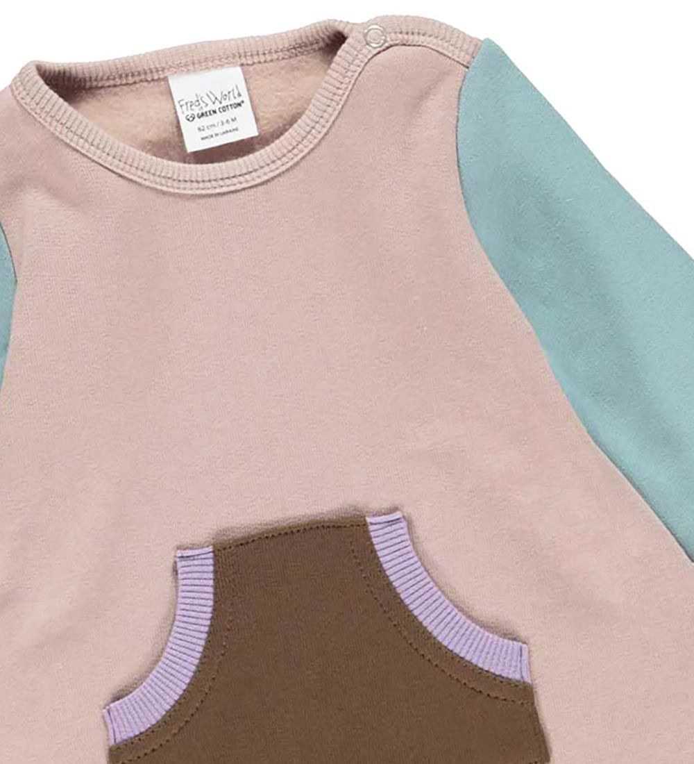 Freds World Sweatkjole - Rose Wood m. Mint/Brun