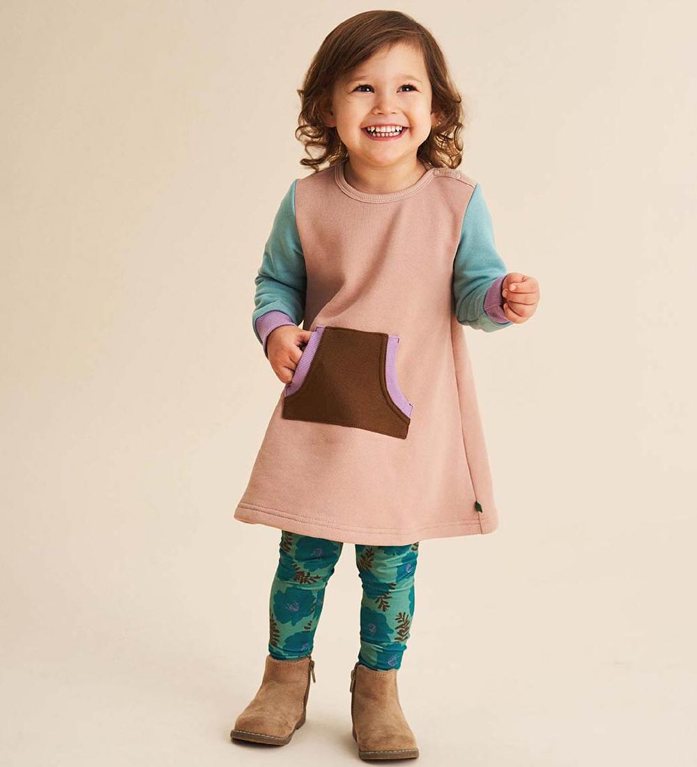 Freds World Sweatkjole - Rose Wood m. Mint/Brun