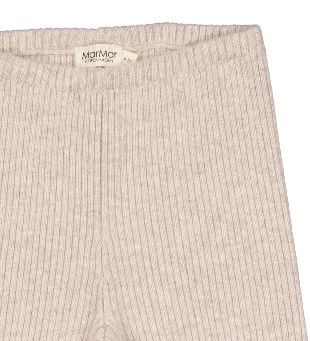 MarMar Leggings - Rib - Uld - Pippi - Llama Melange
