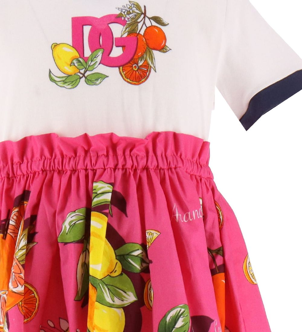 Dolce & Gabbana Kjole - Capri - Pink m. Citrusfrugter