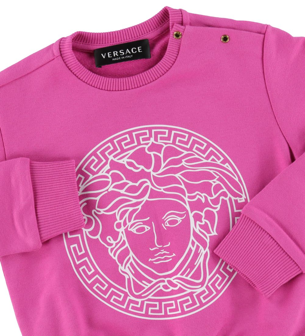 Versace Sweatshirt - Medusa - Fuchsia/Hvid