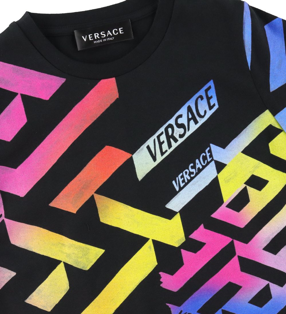 Versace T-shirt - Sort/Multifarvet