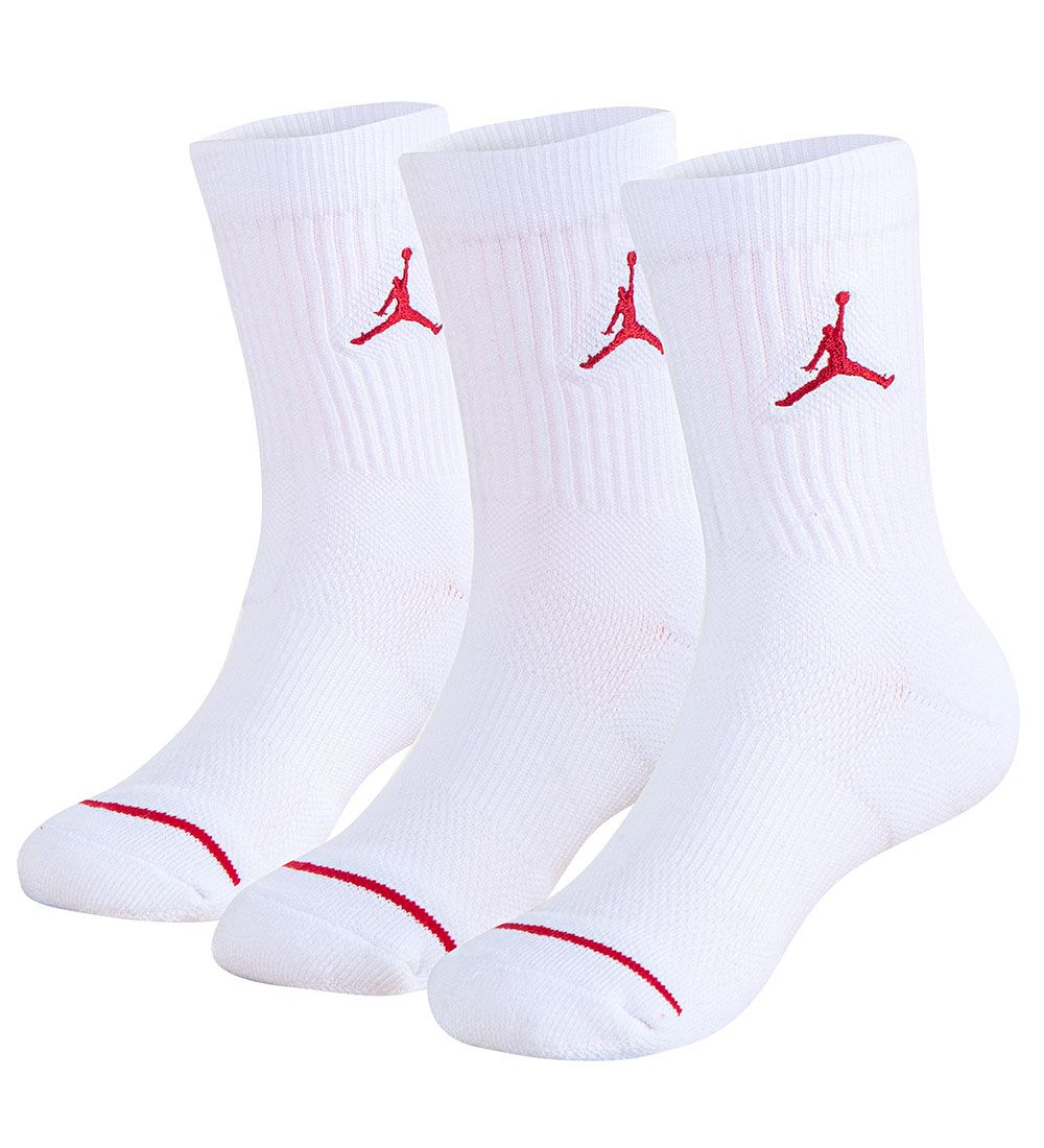 Jordan Strømper - 3-pak - Jumpman Cushioned Crew - Hvid