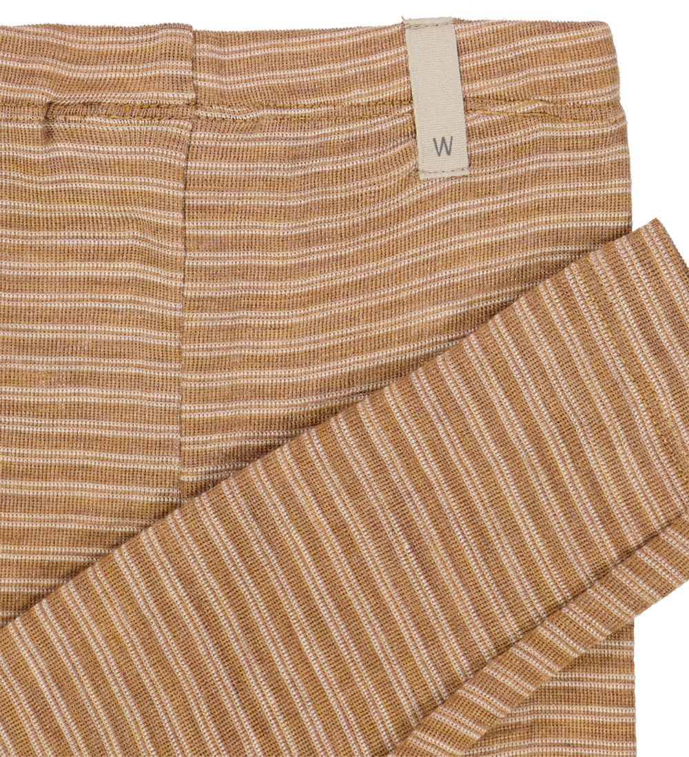 Wheat Leggings - Uld - Clay Melange Wool Stripe
