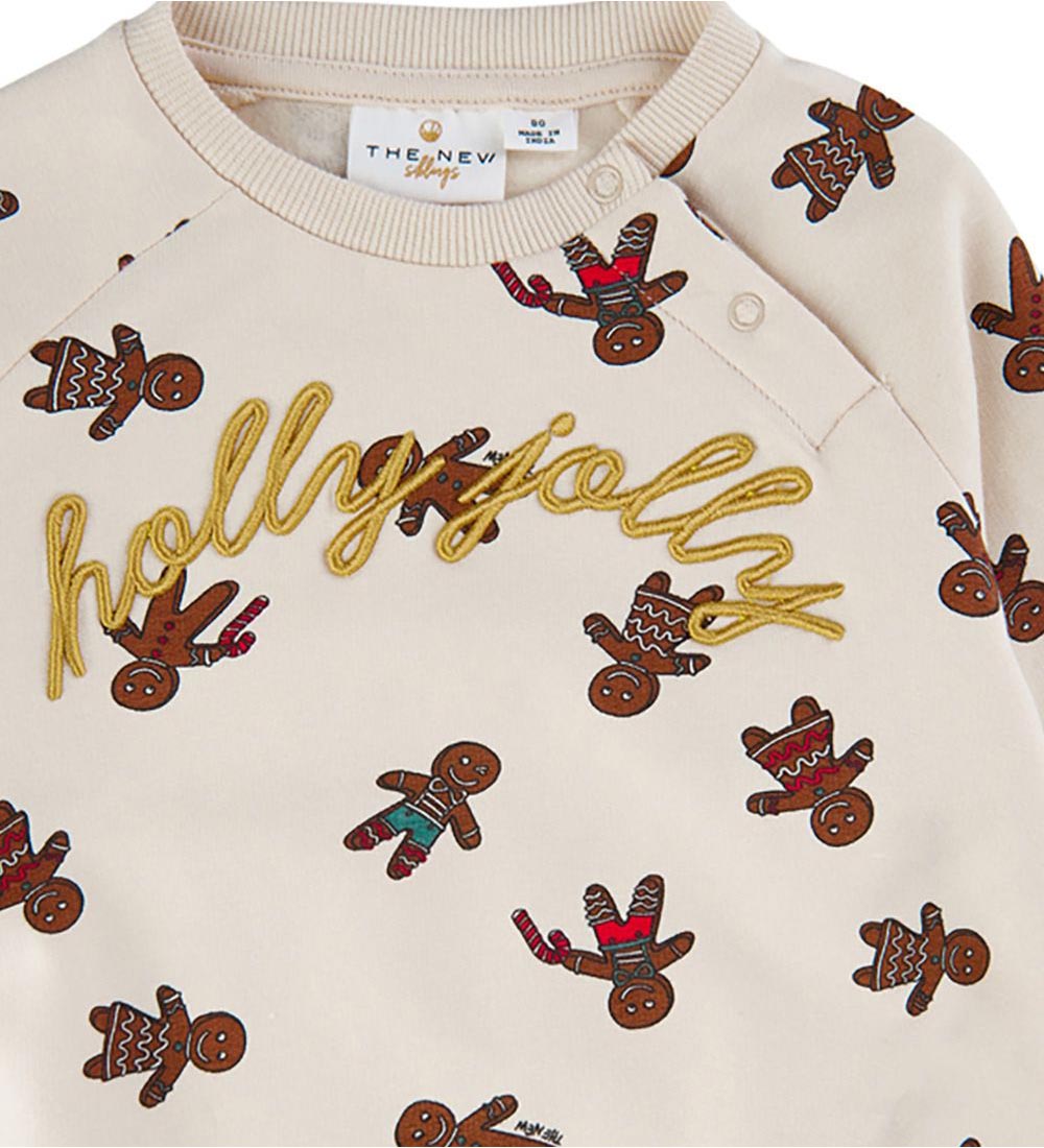 The New Siblings Sweatshirt - Holiday - White Swan Ginger Aop