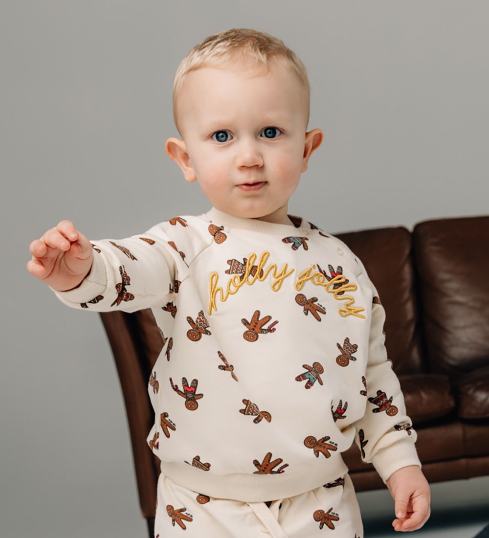 The New Siblings Sweatshirt - Holiday - White Swan Ginger Aop