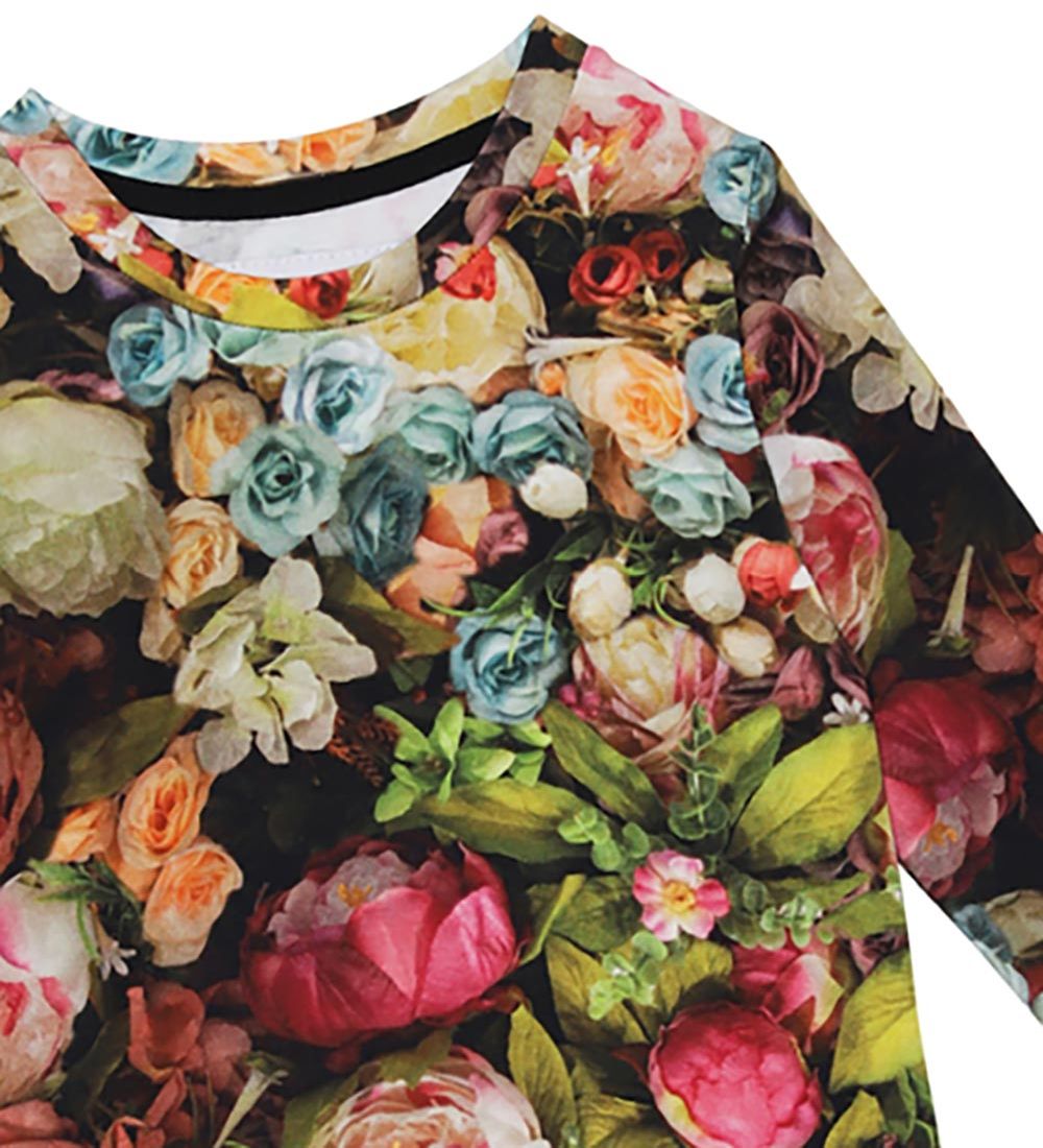 Christina Rohde Bluse - Baby - Sort m. Blomster