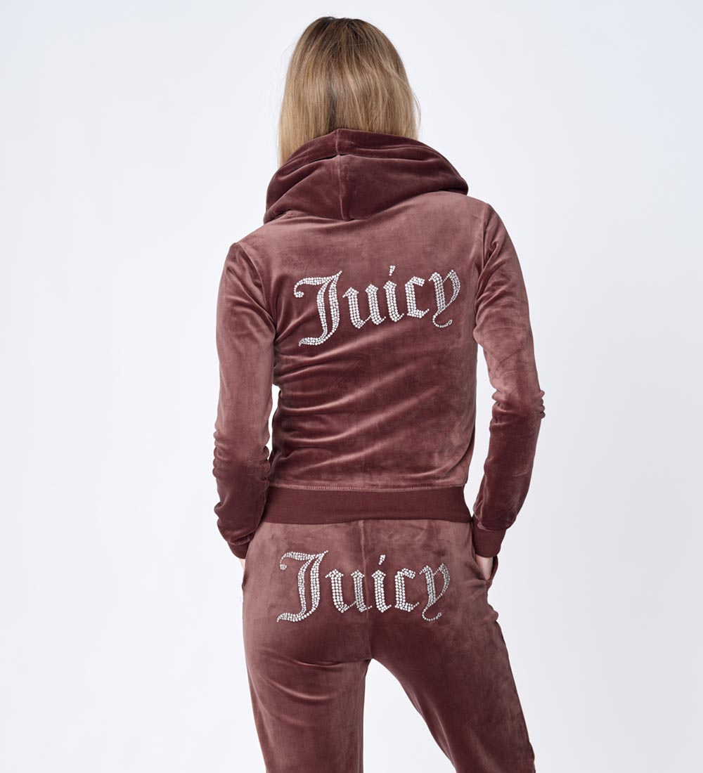 Juicy Couture Cardigan - Velour - Bitter Chocolate