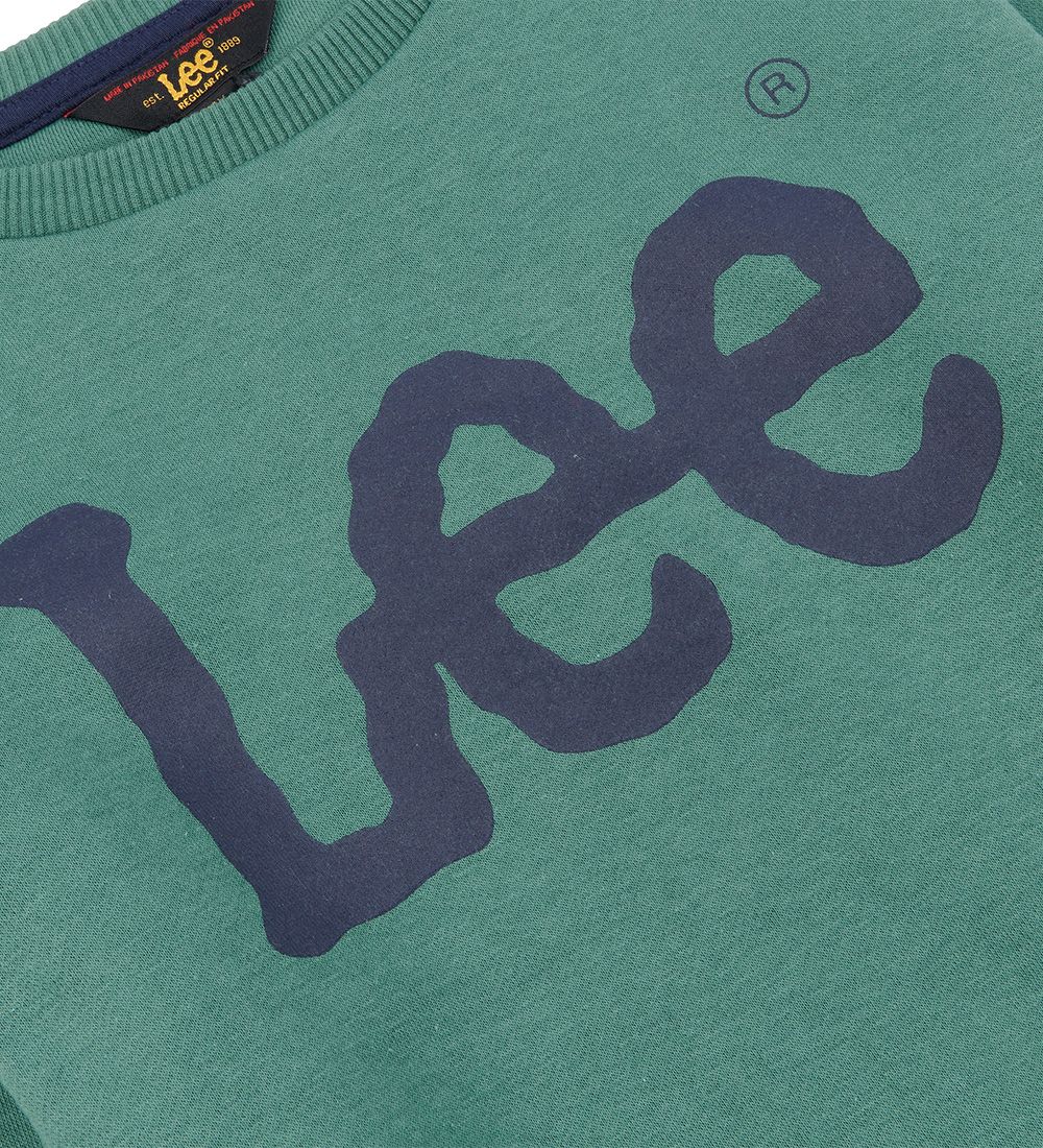 Lee Sweatshirt - Wobbly Graphic BB Crew - Blue Spruce
