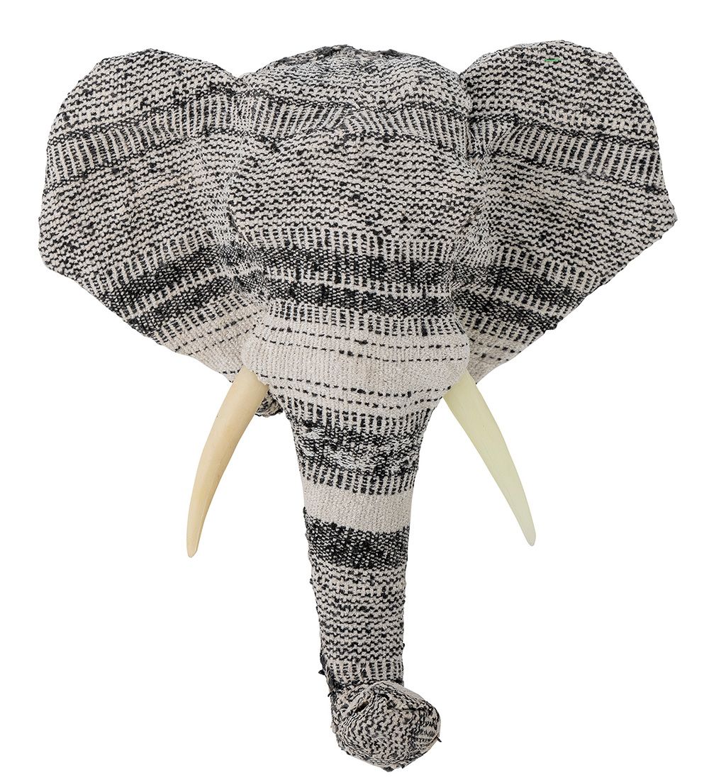Bloomingville Vægdekoration - Elefant - Sort/Hvid