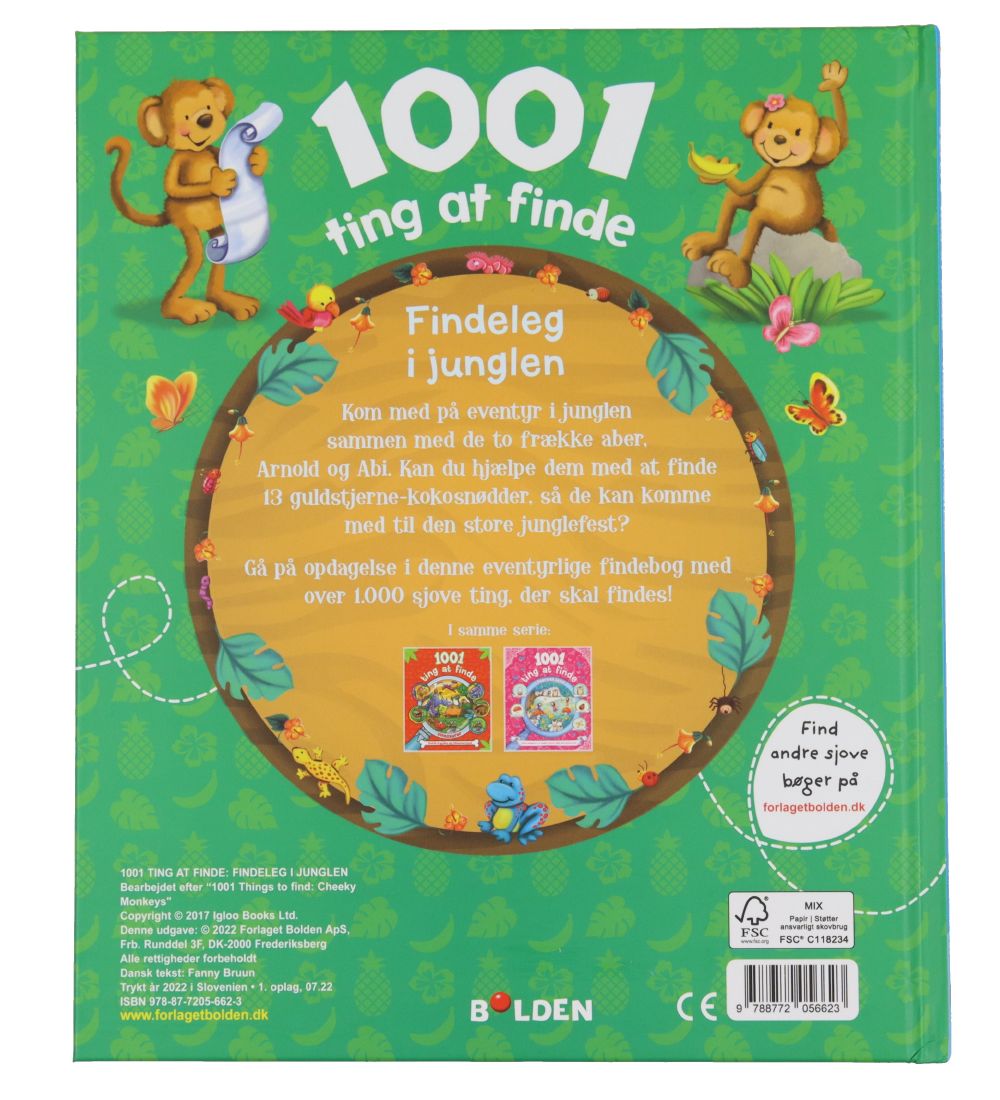 Forlaget Bolden Bog - 1001 Ting At Finde: Findeleg I Junglen - D